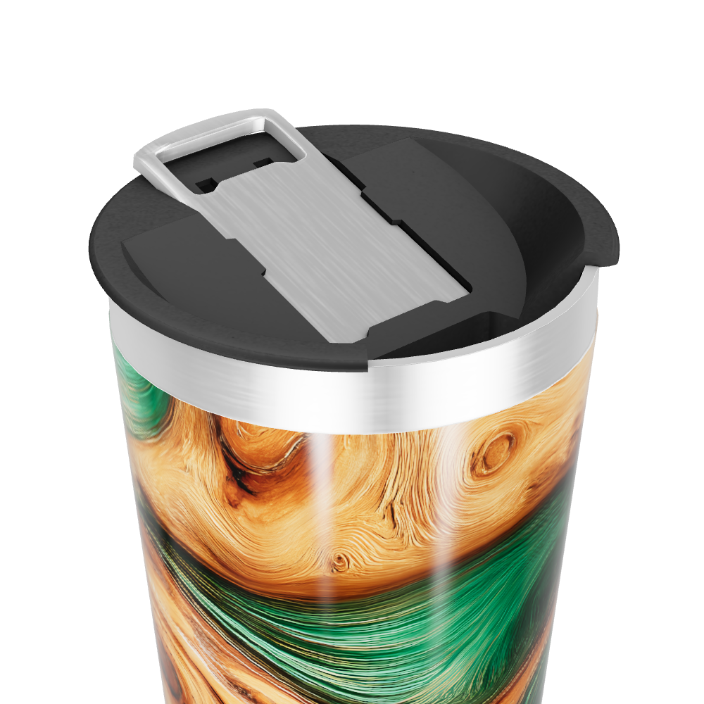 Copo Térmico - Estampa Madeira Verde