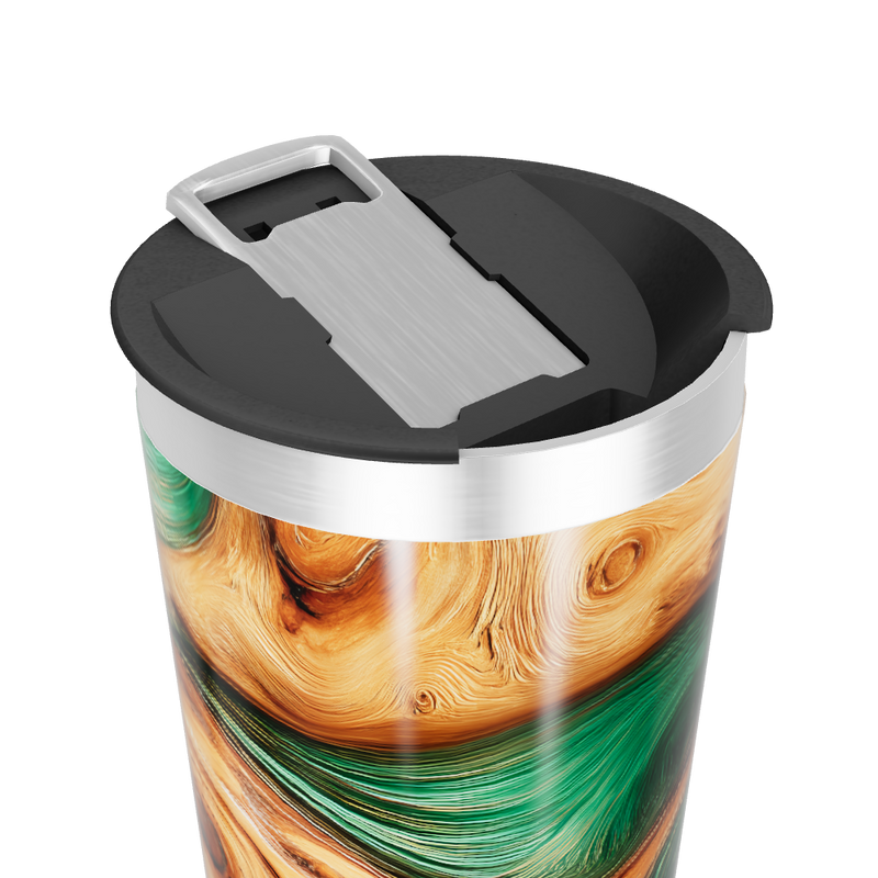 Copo Térmico - Estampa Madeira Verde