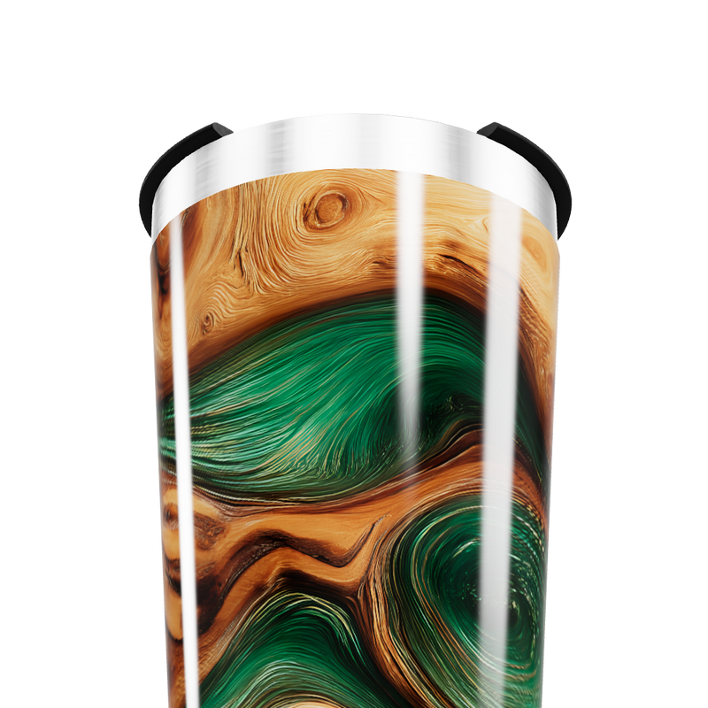 Copo Térmico - Estampa Madeira Verde