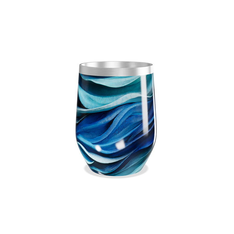 Copo Térmico Slim - Azul com Ondas