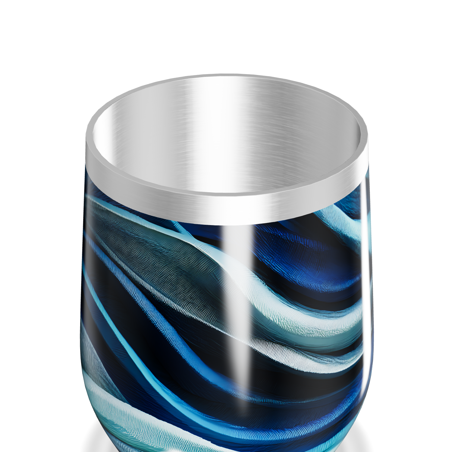 Copo Térmico Slim - Azul com Ondas