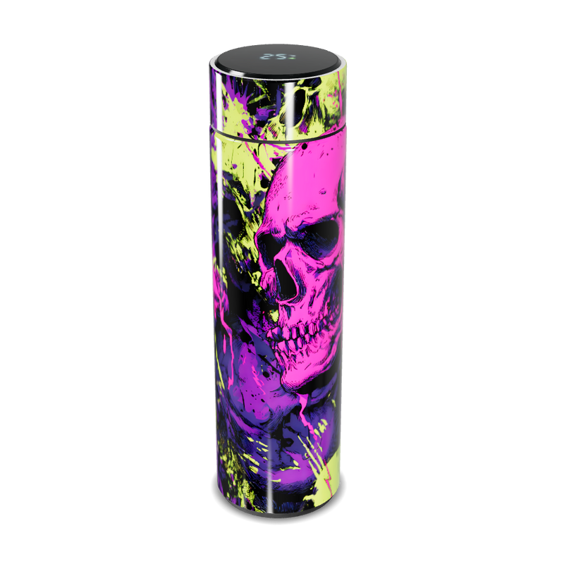 Garrafa Térmica Touch - Caveira Neon Aço Inox