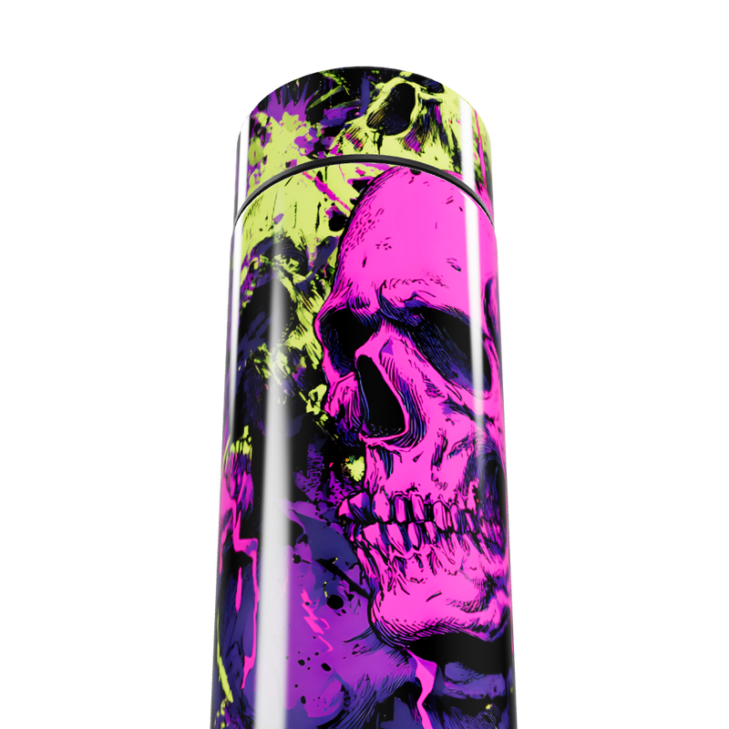 Garrafa Térmica Touch - Caveira Neon Aço Inox