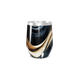 Copo Térmico Slim - Design Abstrato Preto e Dourado