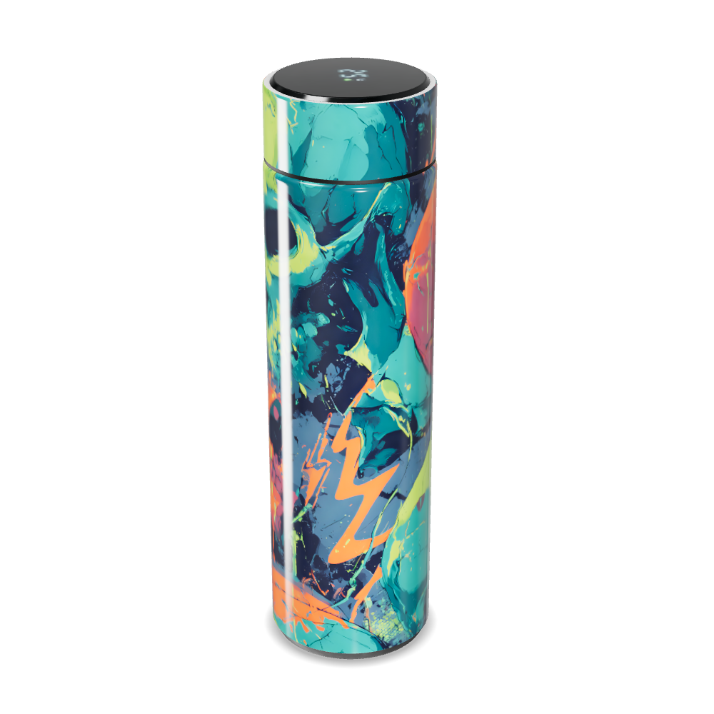 Garrafa Térmica Touch - Estampa Caveira Colorida