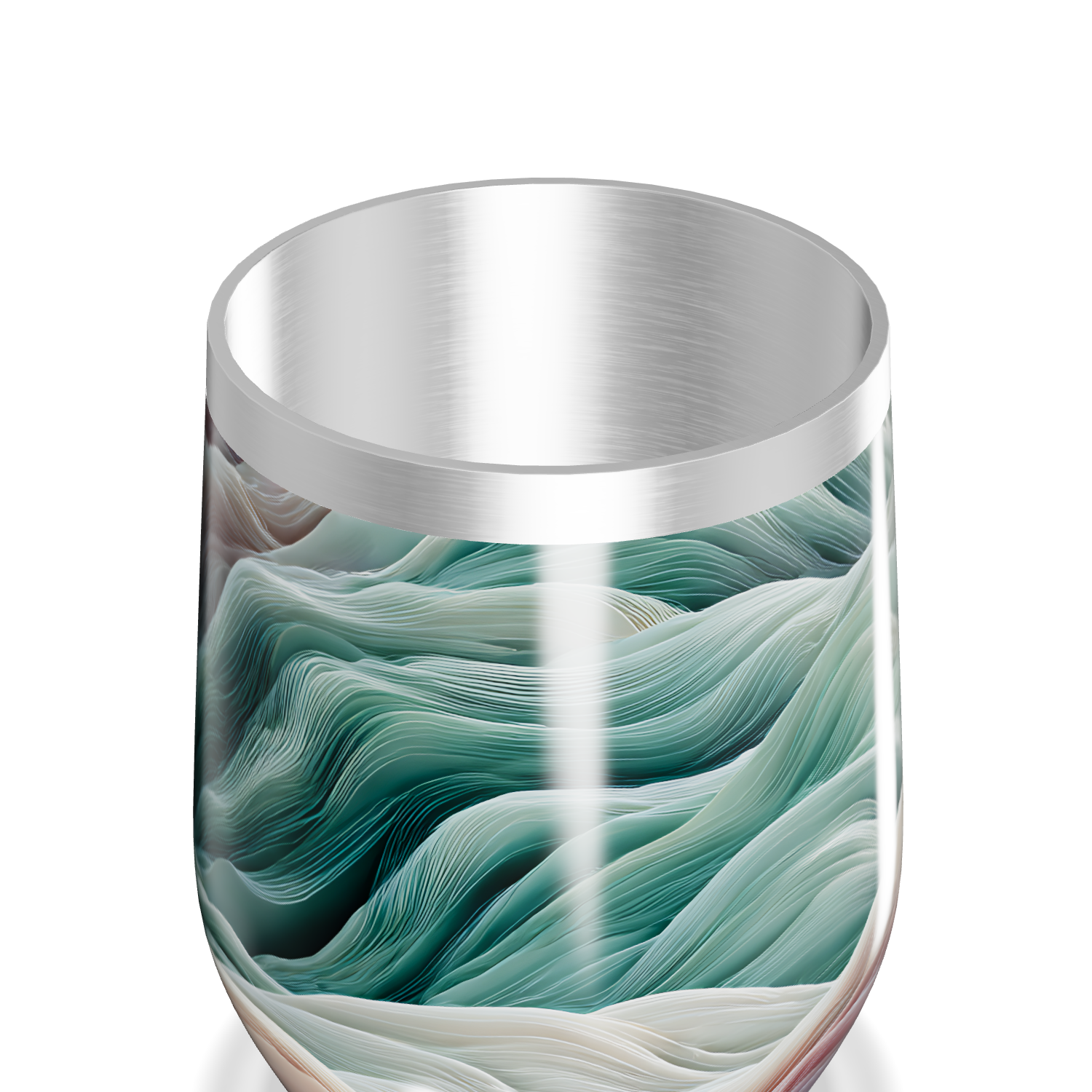 Copo Térmico Slim - Ondas Multicoloridas Inox