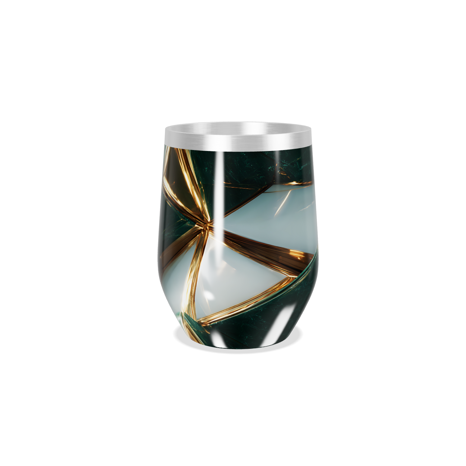 Copo Térmico Slim - Transparente com Gelo Verde