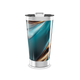 Copo Térmico - Azul com Design Abstrato