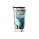 Copo Térmico - Azul com Design Abstrato