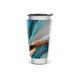 Copo Térmico - Azul com Design Abstrato