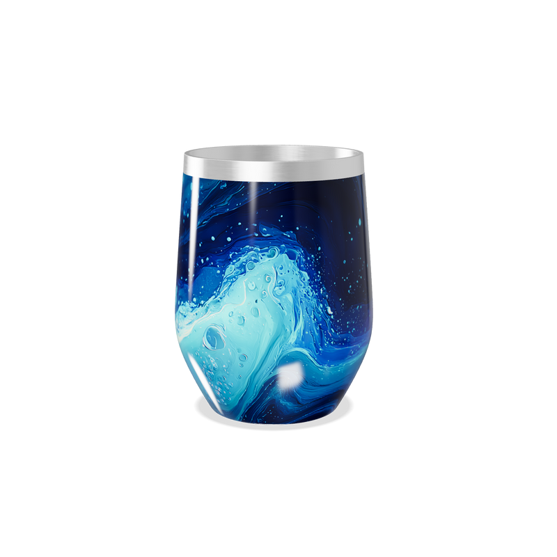 Copo Térmico Slim - Azul Mármore Inox