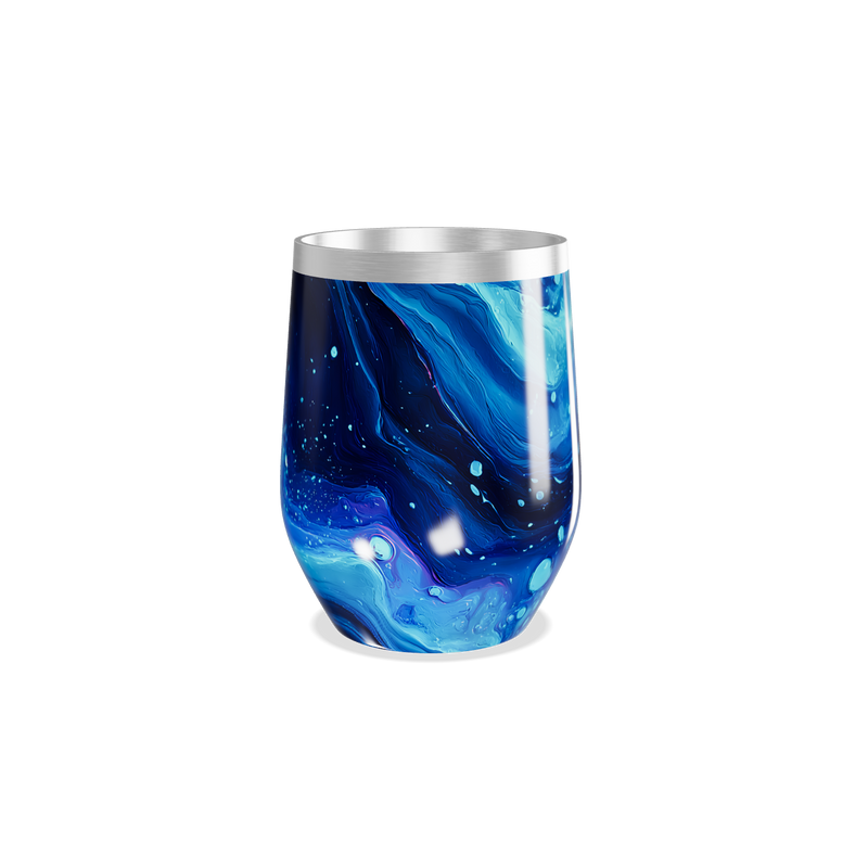 Copo Térmico Slim - Azul Mármore Inox