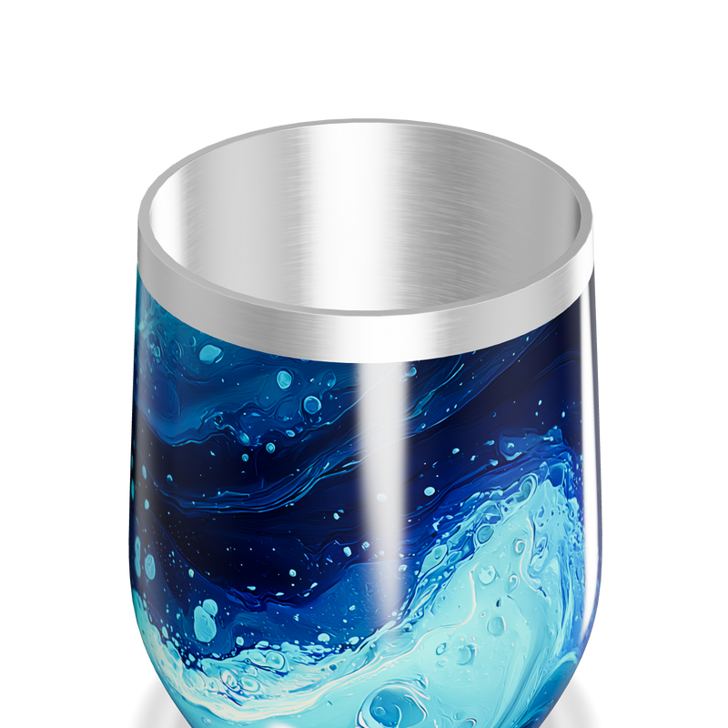 Copo Térmico Slim - Azul Mármore Inox