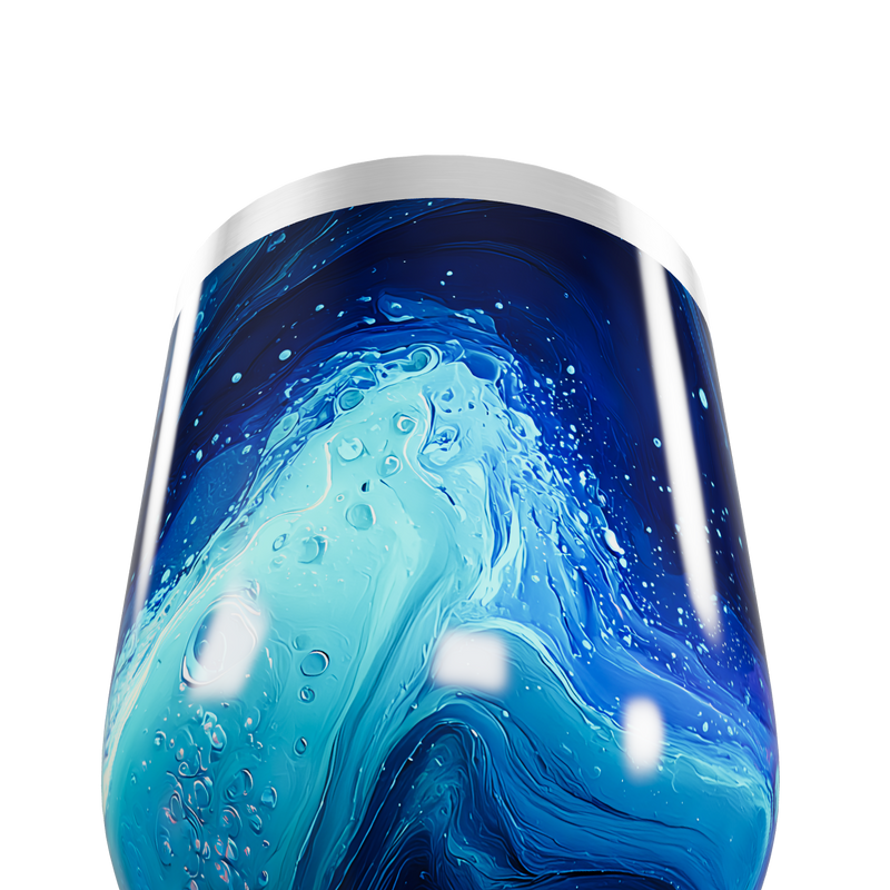 Copo Térmico Slim - Azul Mármore Inox