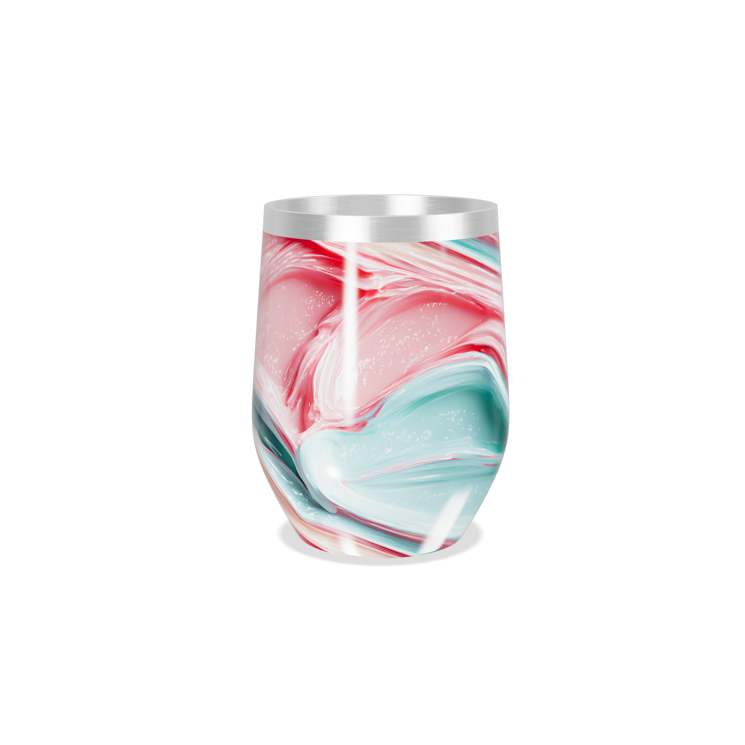 Copo Térmico Slim - Mármore Rosa e Verde