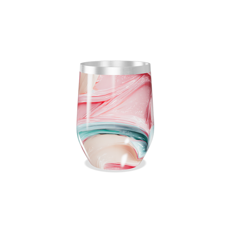 Copo Térmico Slim - Mármore Rosa e Verde