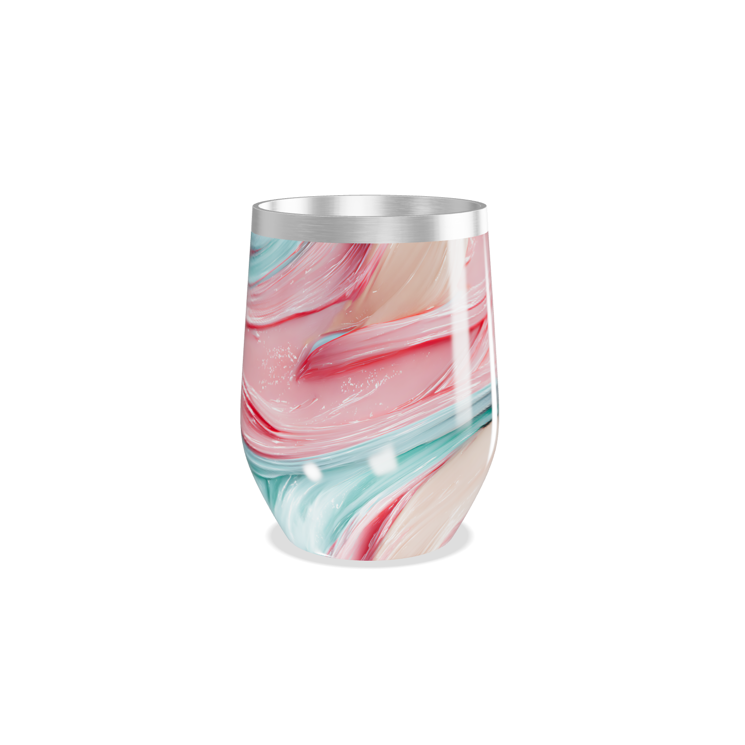 Copo Térmico Slim - Mármore Rosa e Verde