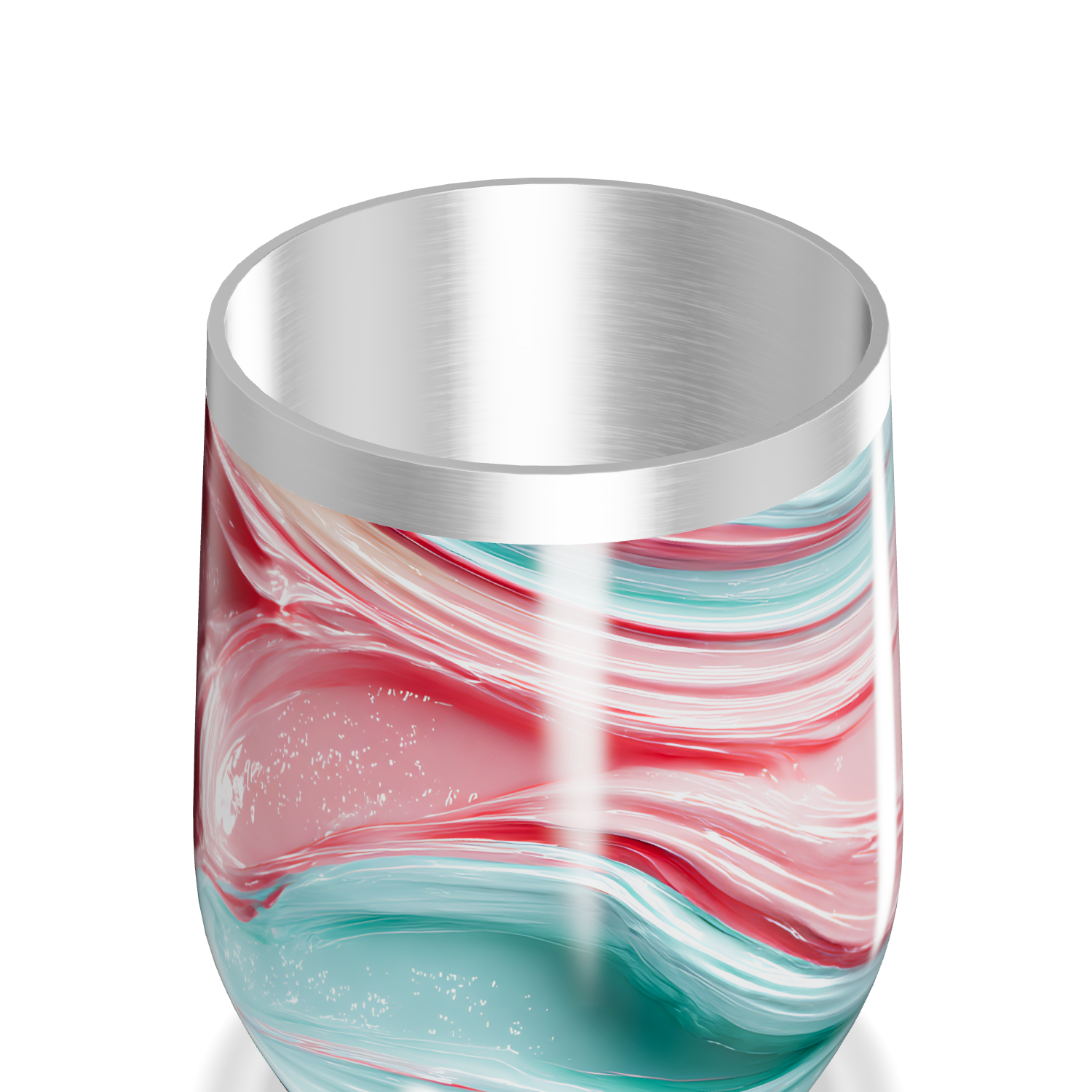 Copo Térmico Slim - Mármore Rosa e Verde