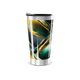 Copo Térmico - Design Abstrato Preto e Dourado
