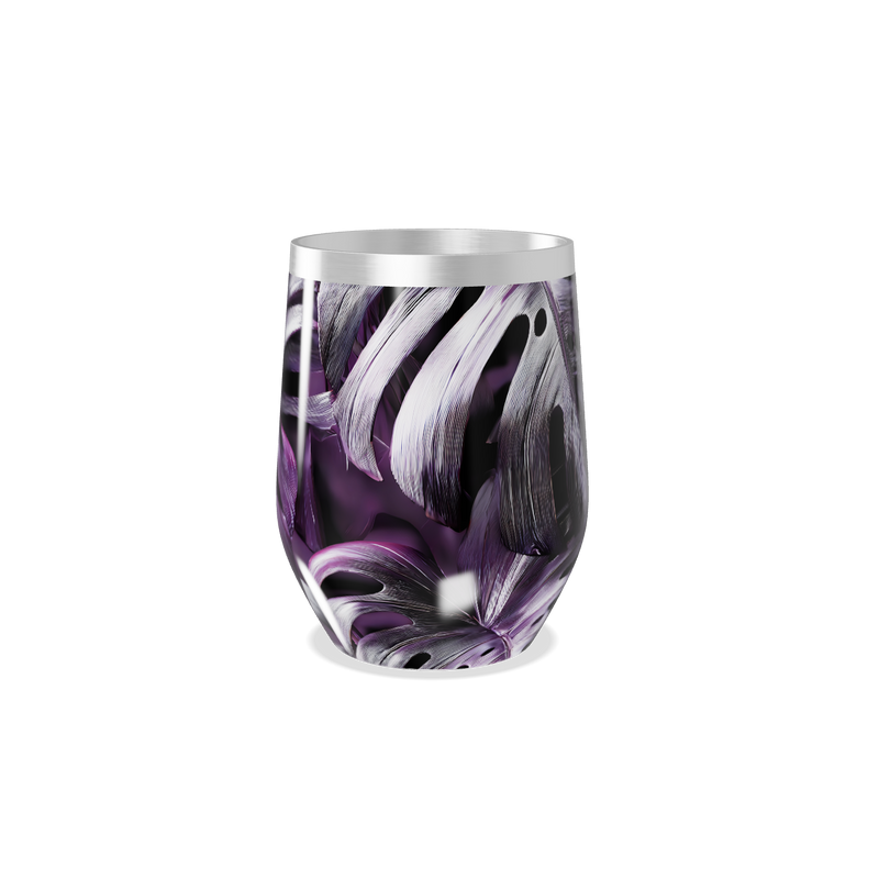 Copo Térmico Slim - Floral Roxo Aço Inox