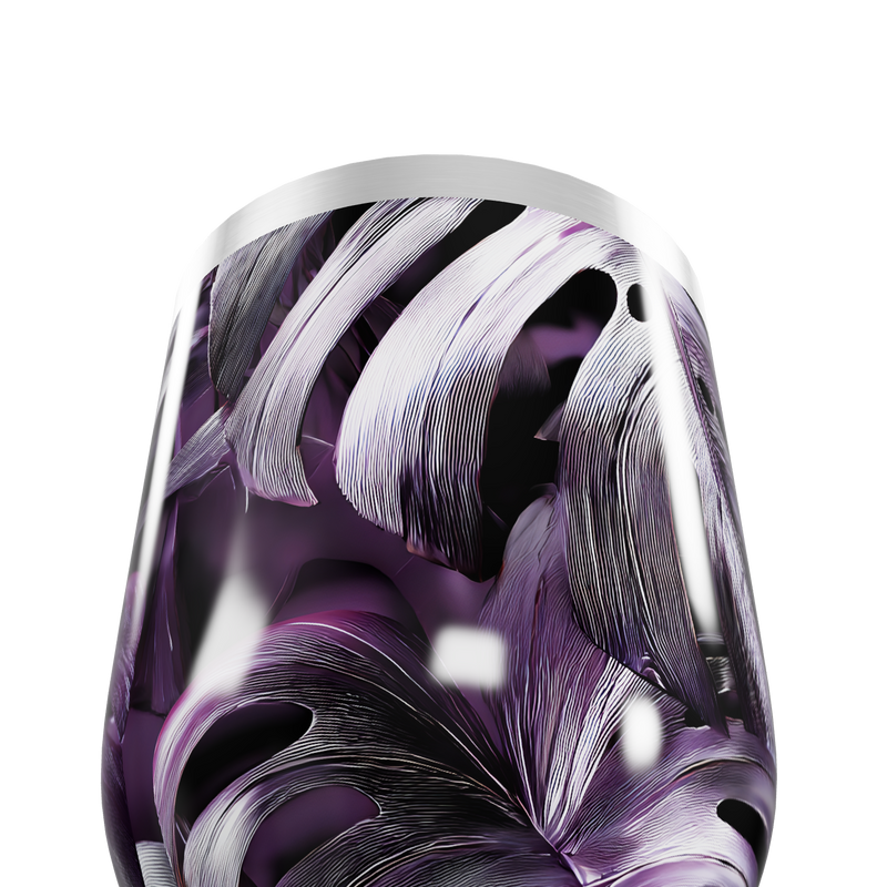 Copo Térmico Slim - Floral Roxo Aço Inox