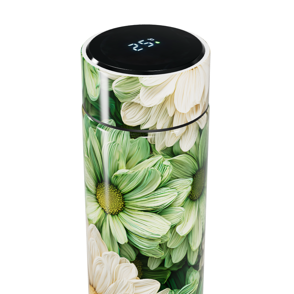 Garrafa Térmica Touch - Floral Verde