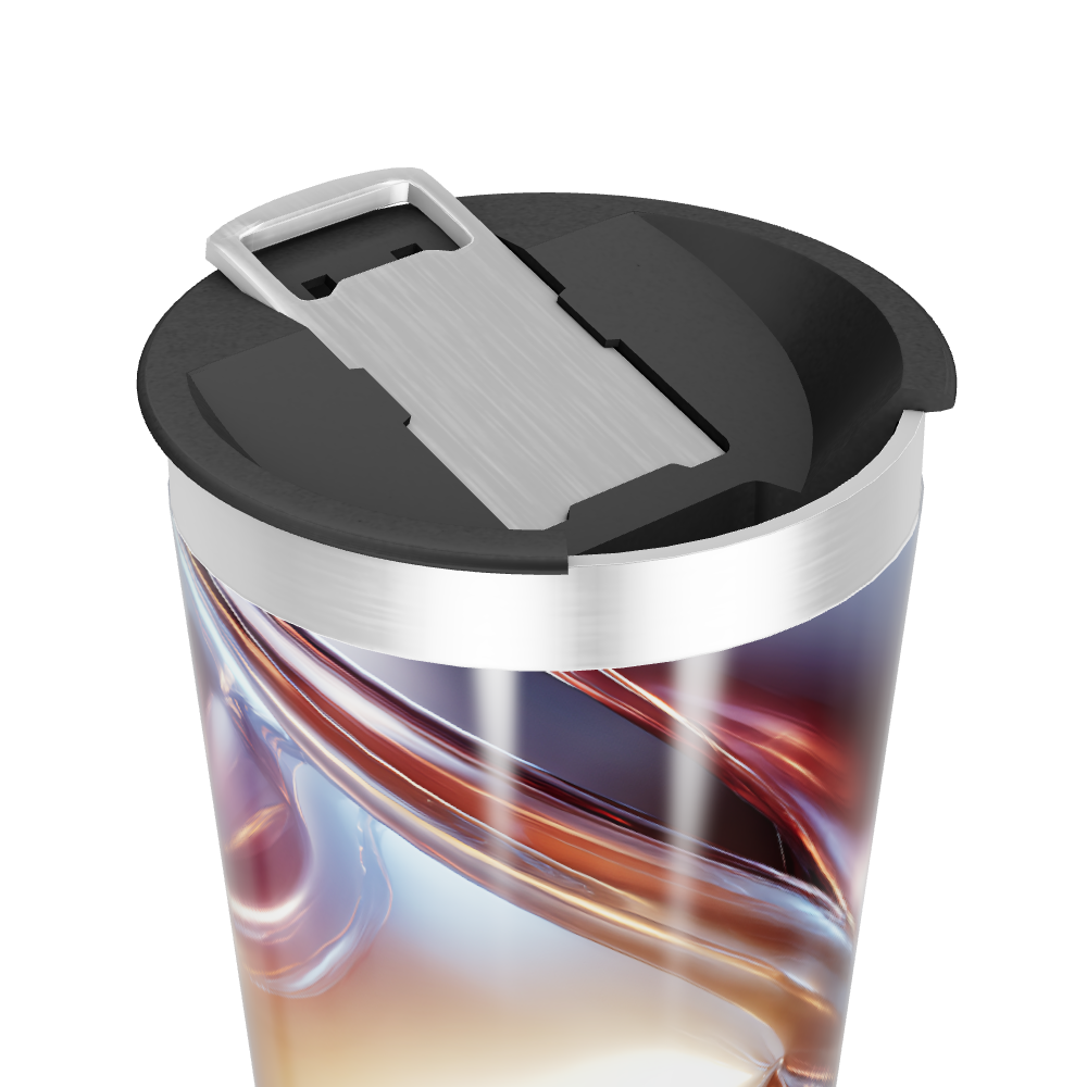 Copo Térmico - Aço Inox Abstrato