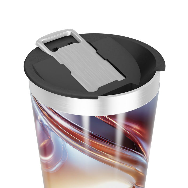 Copo Térmico - Aço Inox Abstrato