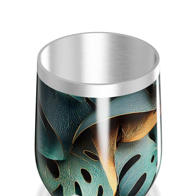 Copo Térmico Slim - Folhagem Metálica
