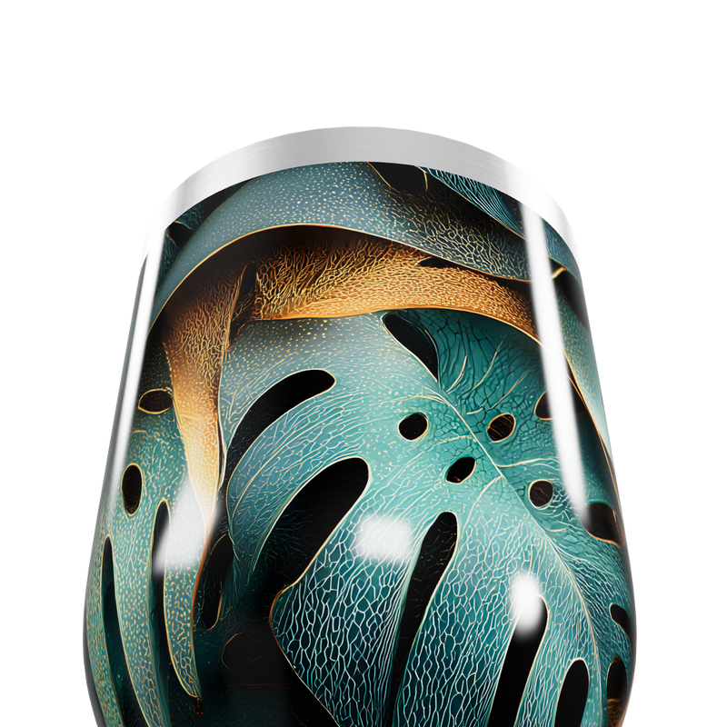 Copo Térmico Slim - Folhagem Metálica