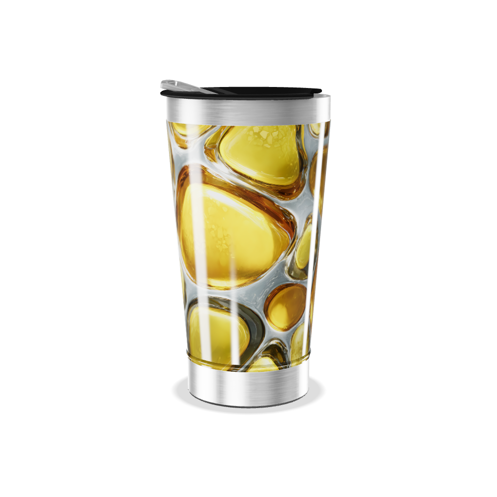 Copo Térmico - Com estampa de pedras douradas