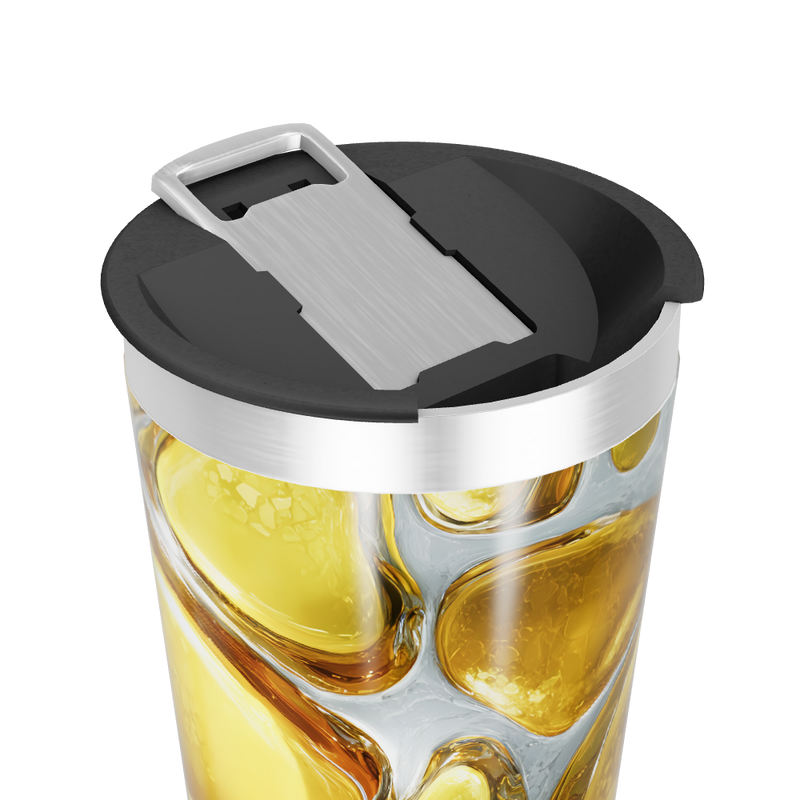 Copo Térmico - Com estampa de pedras douradas