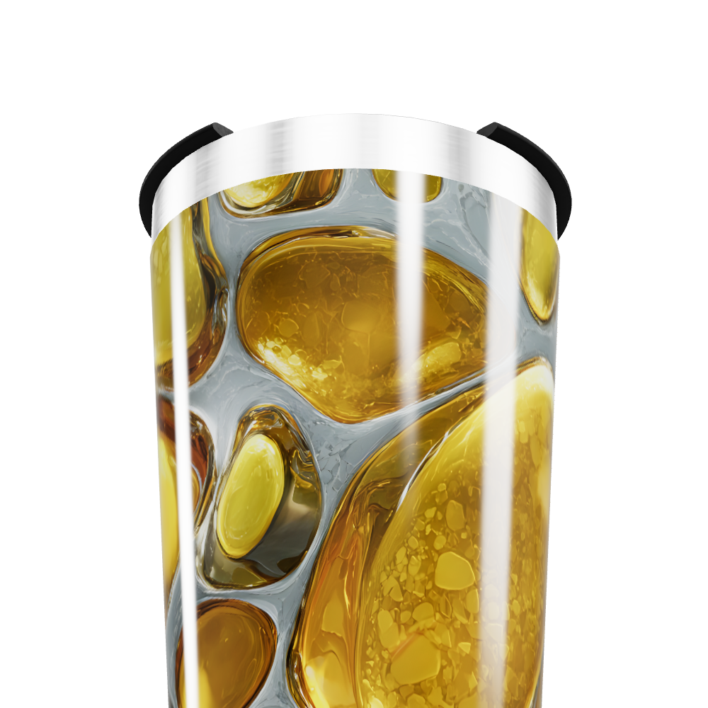 Copo Térmico - Com estampa de pedras douradas