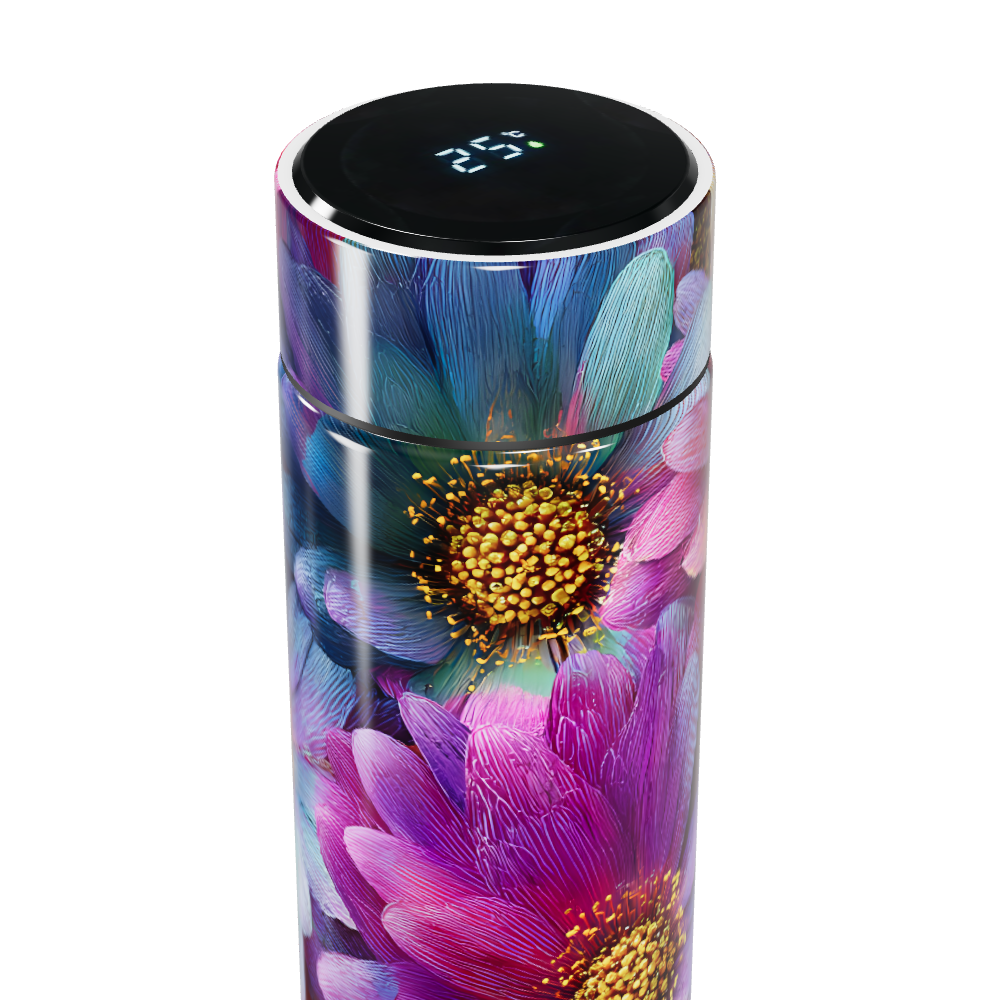 Garrafa Térmica Touch - Floral Colorida Aço