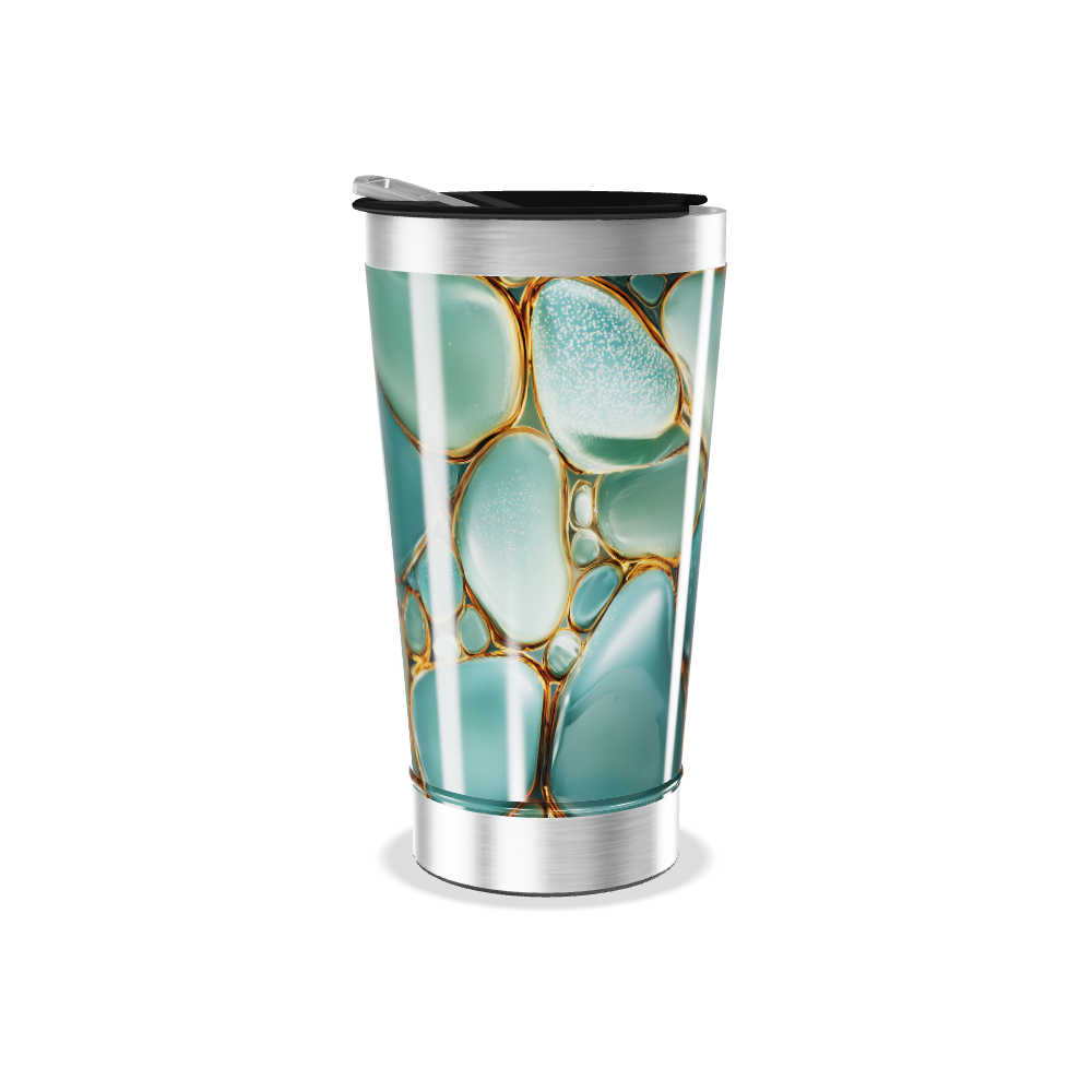 Copo Térmico - Design Pedras Turquesa