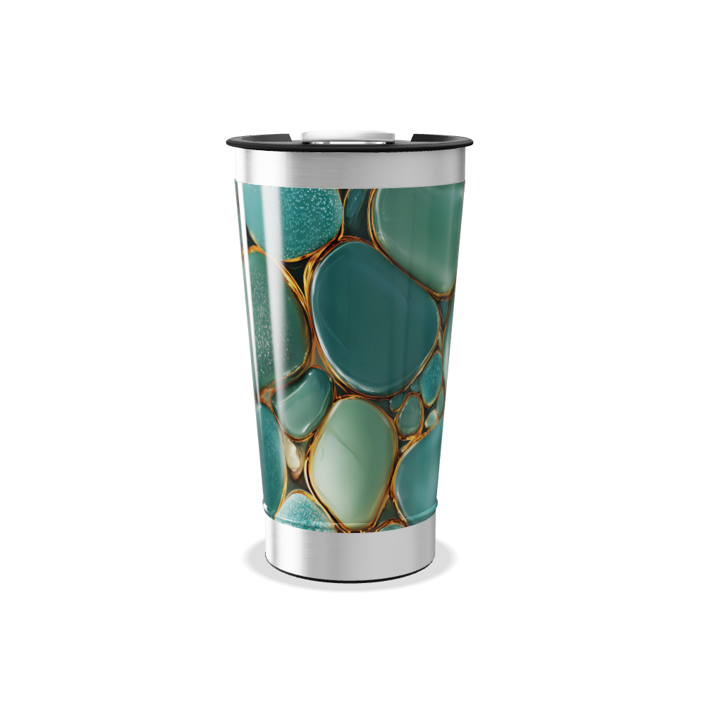 Copo Térmico - Design Pedras Turquesa