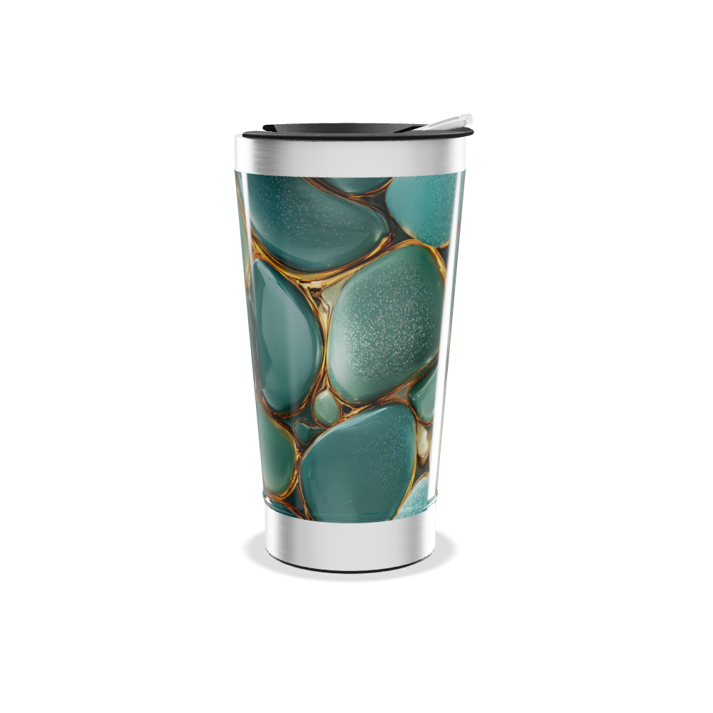 Copo Térmico - Design Pedras Turquesa