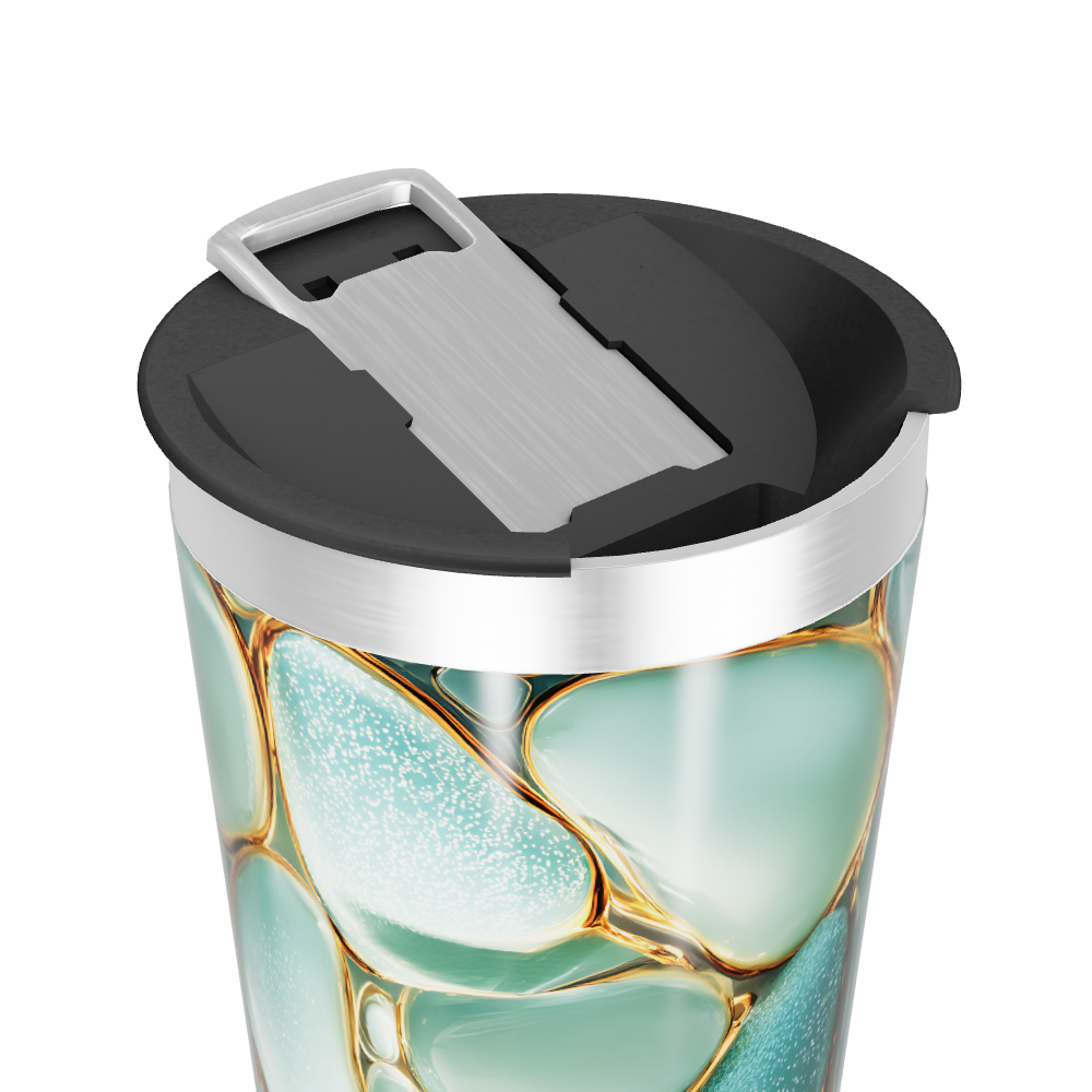 Copo Térmico - Design Pedras Turquesa