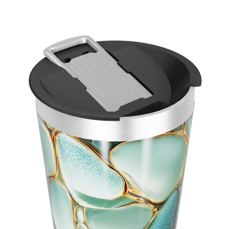 Copo Térmico - Design Pedras Turquesa