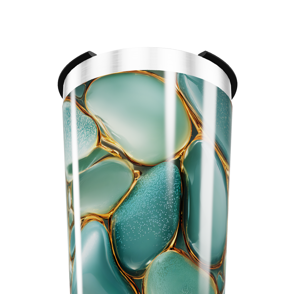 Copo Térmico - Design Pedras Turquesa