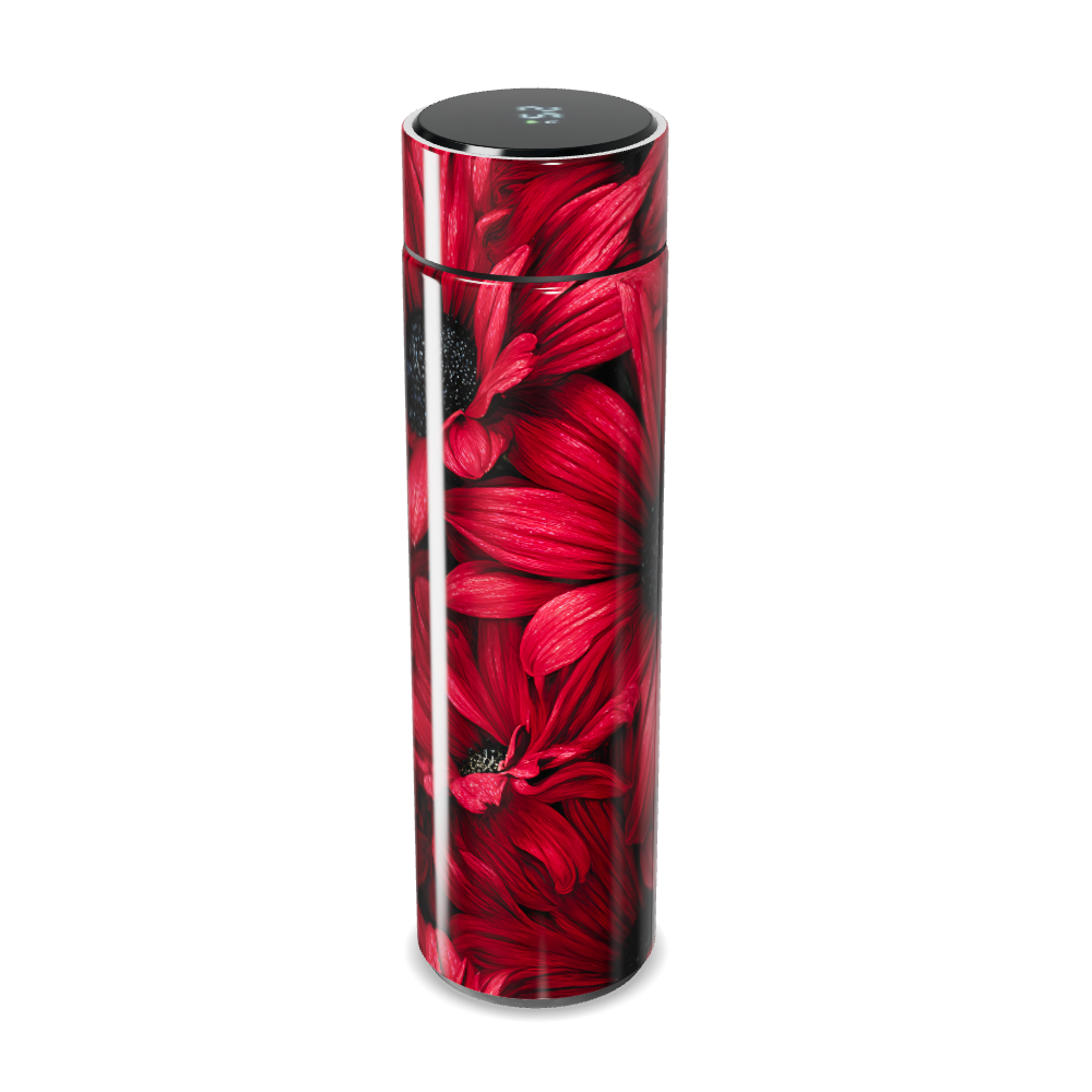 Garrafa Térmica Touch - Floral Vermelha Digital