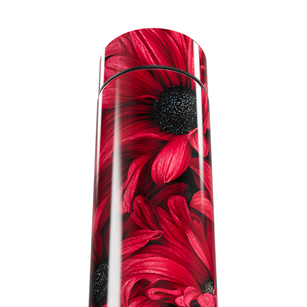 Garrafa Térmica Touch - Floral Vermelha Digital