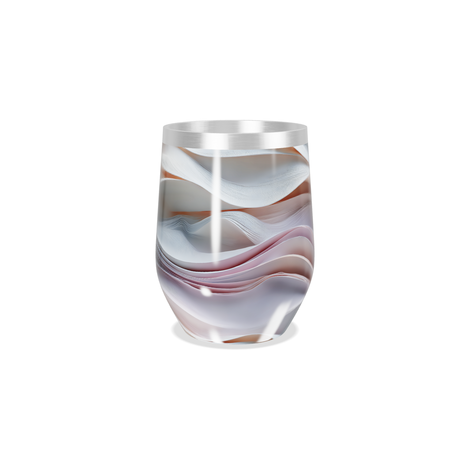 Copo Térmico Slim - Estampa Ondas Coloridas