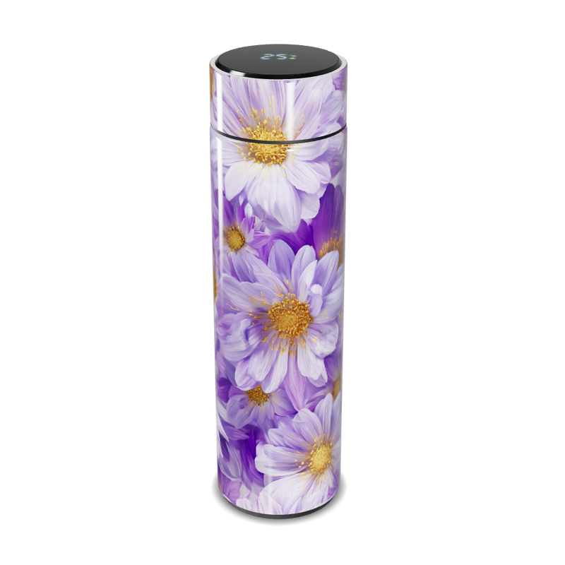 Garrafa Térmica Touch Floral Roxa