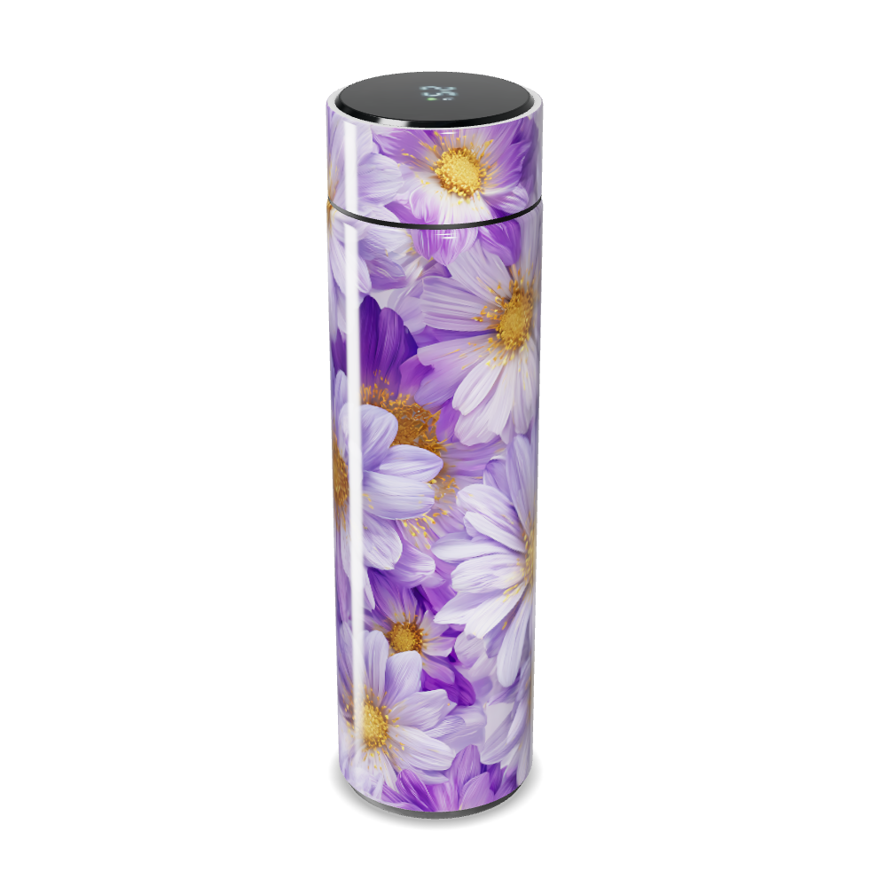 Garrafa Térmica Touch Floral Roxa