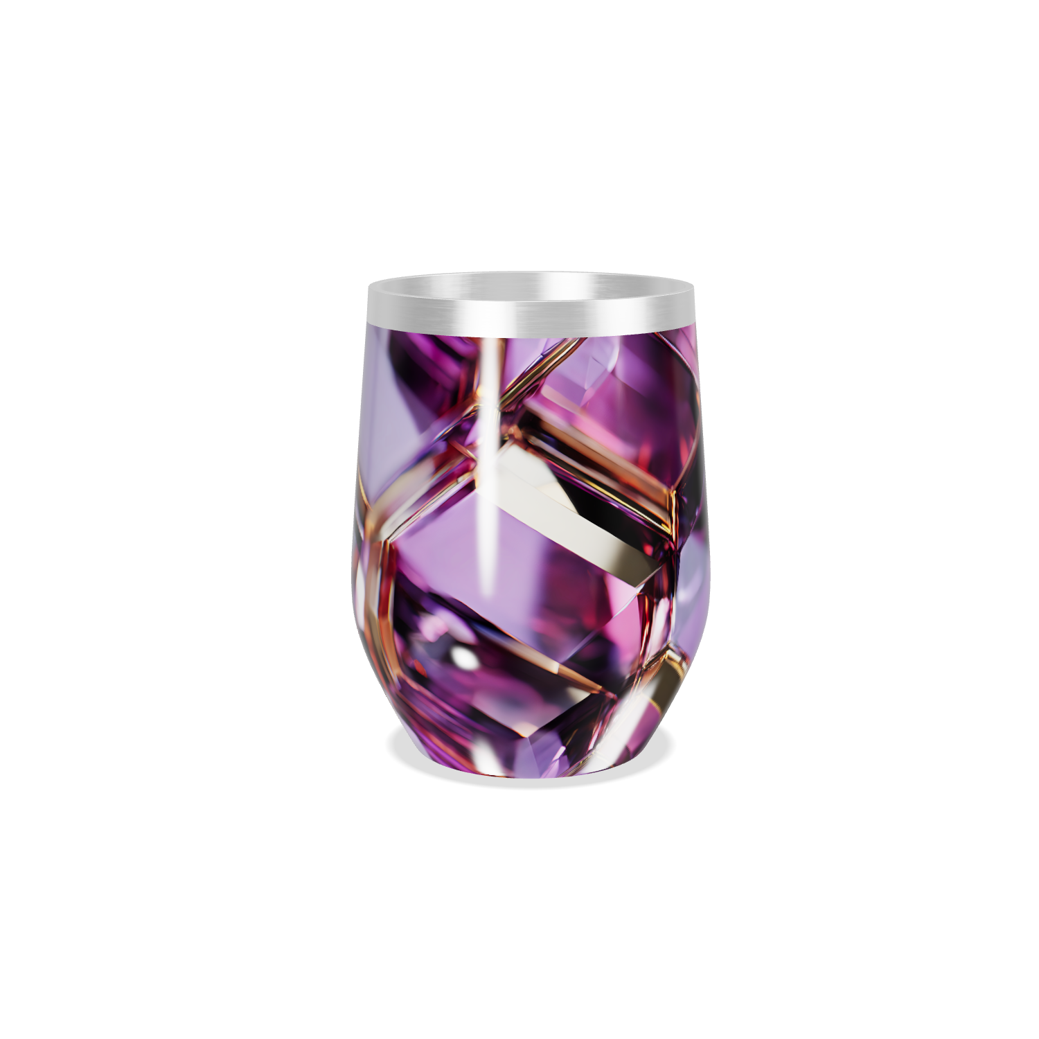 Copo Térmico Slim - Roxo Geométrico Metalizado