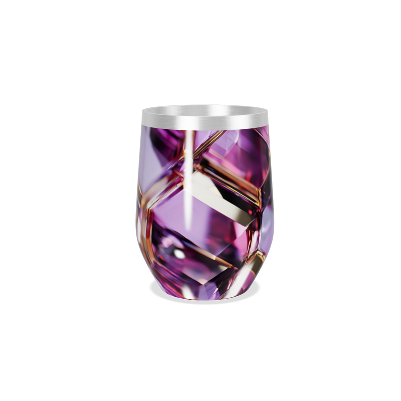 Copo Térmico Slim - Roxo Geométrico Metalizado