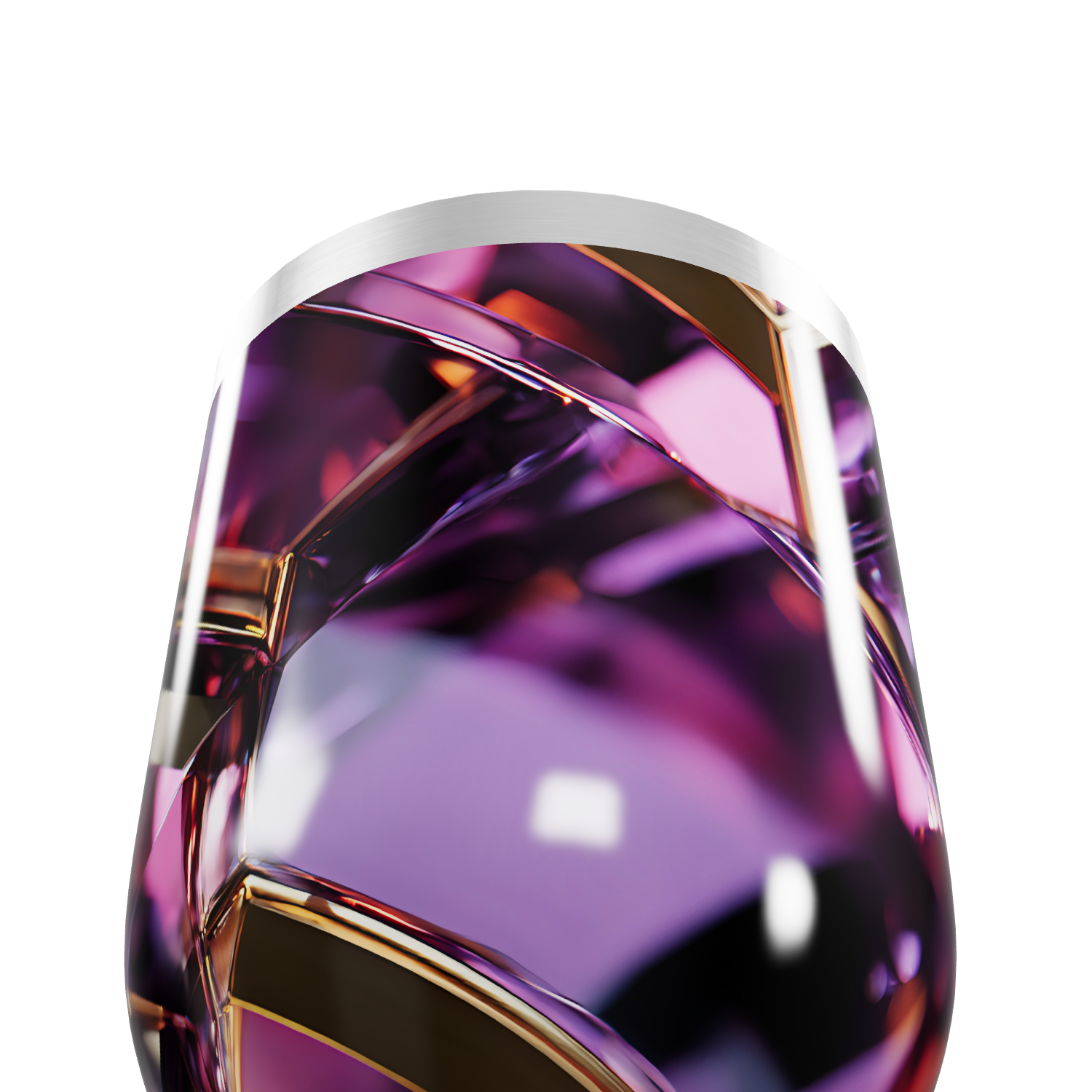 Copo Térmico Slim - Roxo Geométrico Metalizado