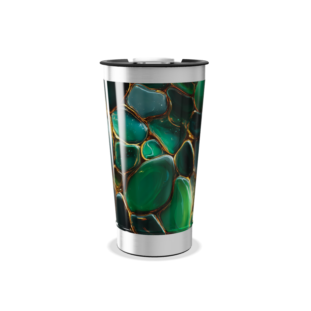Copo Térmico - Design Abstrato Verde