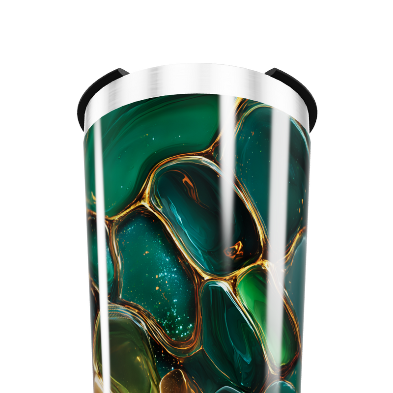 Copo Térmico - Design Abstrato Verde